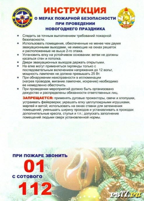 Правила поведения в новогодние праздники 5