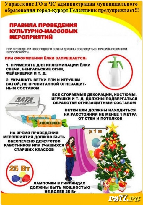 Правила поведения в новогодние праздники 1