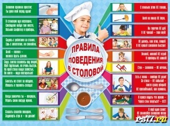 Правила поведения в школьной столовой
