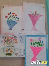 Выставка рисунков "Букет для мамочки" Выставка рисунков "Букет для мамочки"