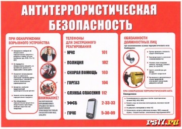 Внеплановый инструктаж по антитеррору. Внеплановый инструктаж по антитеррору.